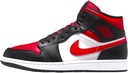 Jordan 1 Mid Black Fire Red