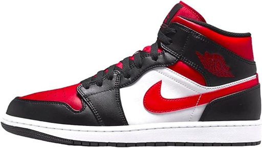 Jordan 1 Mid Black Fire Red